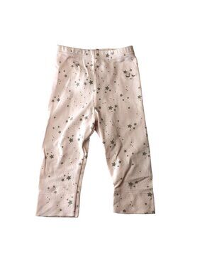 Livly Baby Girls Pants Pink Star Print Size 1-3 Months 100% Pima Cotton